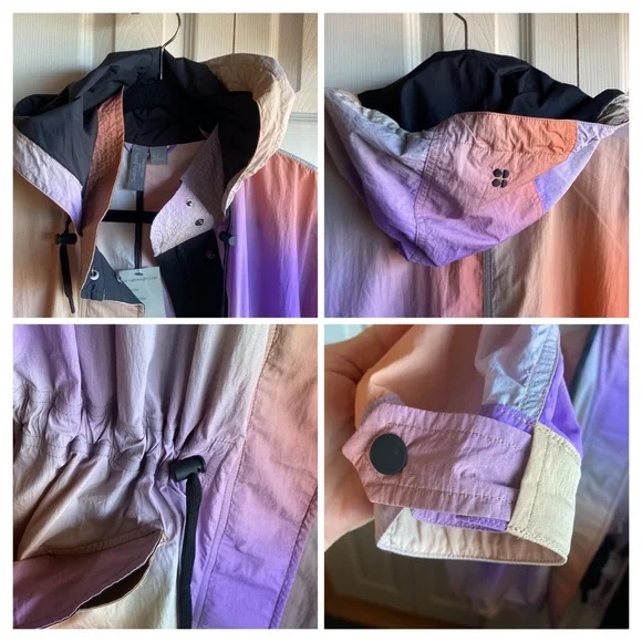 Sweaty Betty NWT Jet Longline Lightweight Boho Ombré Midi Nylon Jacket medium - Picture 9 of 16